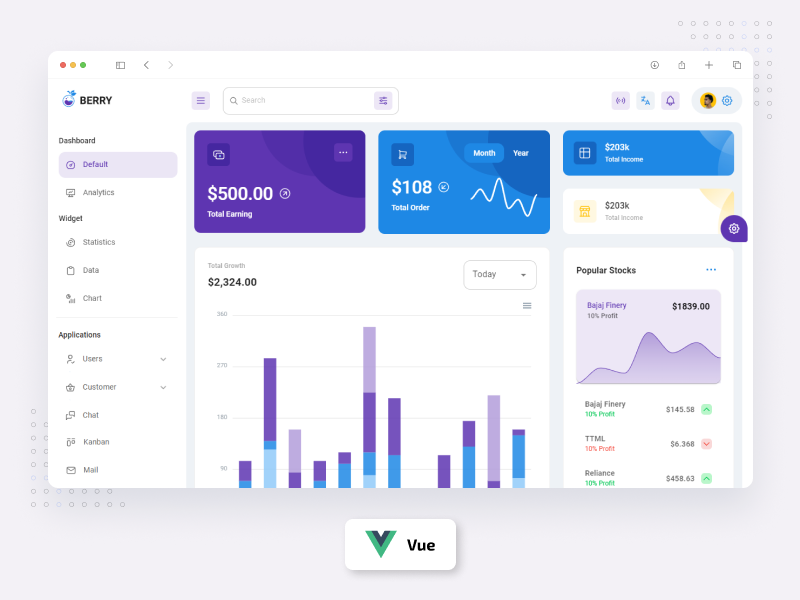 Berry Vue3 Admin Dashboard